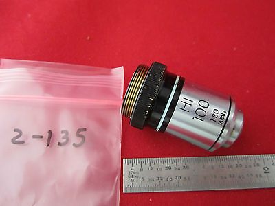 MICROSCOPE OBJECTIVE OPTICS OLYMPUS JAPAN 100X #2-135