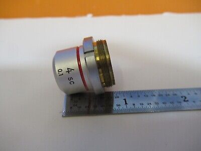 NIKON JAPAN OPTICS 4X OBJECTIVE MICROSCOPE PART AS PICTURED &1E-C-25