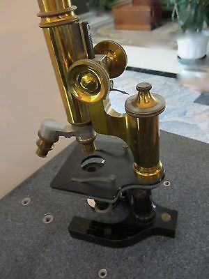 OPTICAL ANTIQUE VINTAGE MICROSCOPE BRASS BAUSCH LOMB AS IS OPTICS #LOBBY ii