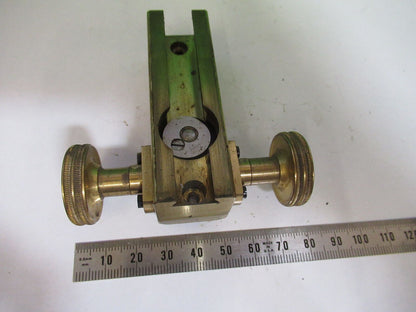 ANTIQUE MICROSCOPE PART LEITZ GERMANY BRASS GROSS STAGE  AS PICTURED &Z9-A-190