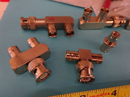 LOT BNC CONNECTOR ADAPTERS  RF MICROWAVE FREQUENCY AS PICTURED AS IS #B6H-21