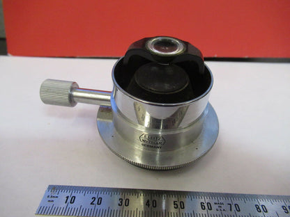 LEITZ WETZLAR CONDENSER + IRIS DIAPHRAGM MICROSCOPE PART AS PICTURED #87-FT-A10