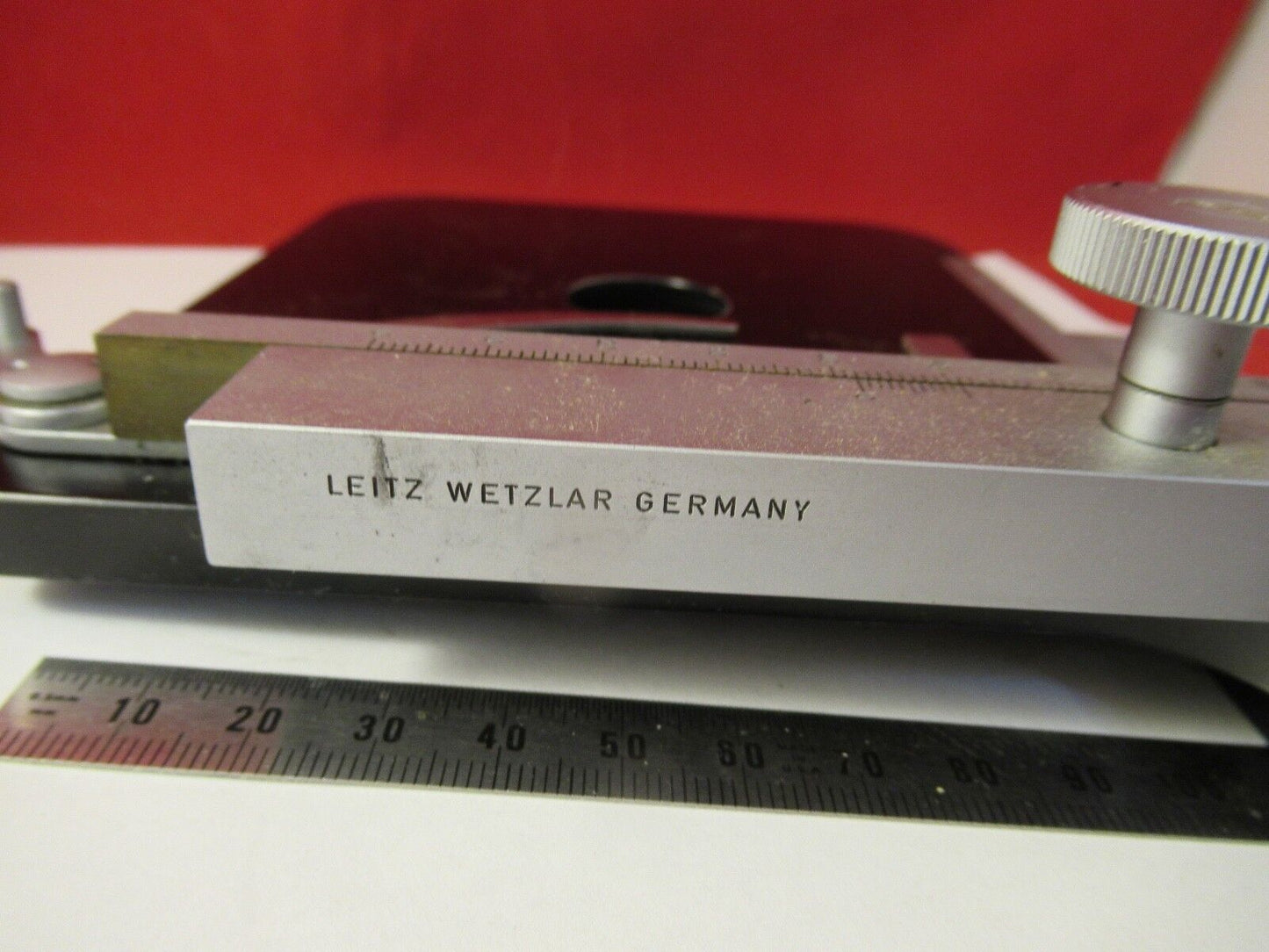 LEITZ GERMANY STAGE TABLE SPECIMEN MICROSCOPE PART AS PICTURED &39-A-07A