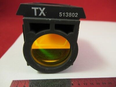 LEICA DMR GERMANY 513802 FILTER TX FLUORESCENT OPTICS MICROSCOPE PART &6-A-82