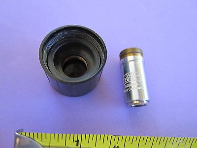 MICROSCOPE OBJECTIVE CARL ZEISS 10 / 0.2 GERMANY OPTICS