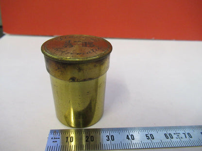 STANLEYS EMPTY CANISTER ANTIQUE BRASS OBJECTIVE MICROSCOPE AS PICTURED Q4-A-18