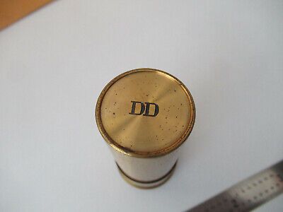 ANTIQUE CARL ZEISS EMPTY BRASS DD OBJECTIVE CAN MICROSCOPE PART AS PIC &F2-A-107