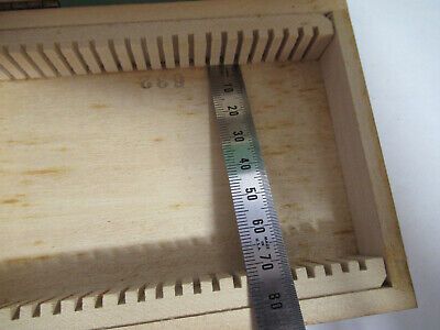 EMPTY WOOD BOX for SLIDE BAUSCH LOMB MICROSCOPE PART AS PICTURED R9-A-69