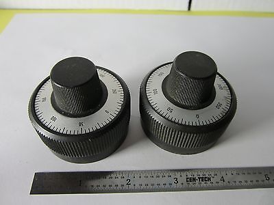 LOT 2 EA OPTICAL MICROSCOPE PART KNOBS ZEISS GERMANY OPTICS BIN#C8-07