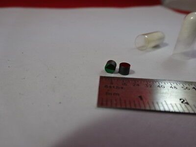 LOT 2 EA MINI GERMANIUM METAL INFRARED LENSES IR LASER OPTICS AS IS &93-86