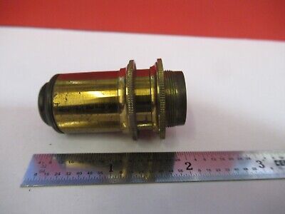 ANTIQUE BRASS HENRY CROUCH LONDON 2" OBJECTIVE MICROSCOPE AS PICTURED &Q1-A-10