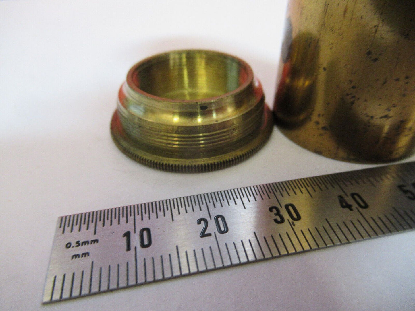 EMPTY WATSON UK BRASS OBJECTIVE CANISTER MICROSCOPE PART AS PICTURED G4-A-68