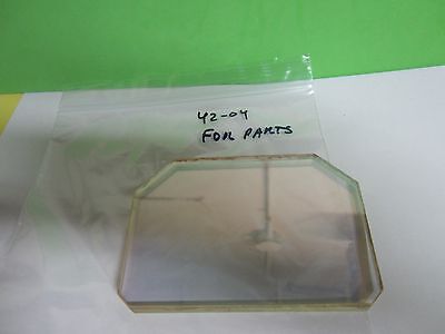 FOR PARTS optical truncated thick glass plate [some scratches] AS IS  BIN#42-04