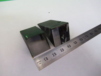 LOT 2 EA GLASS PRISM ZEISS needs coating MICROSCOPE PART AS PICTURED #R7-B-66