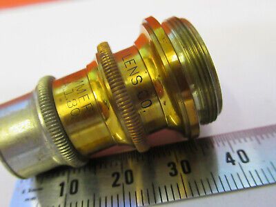 ANTIQUE BRASS SPENCER OBJECTIVE 95X LENS MICROSCOPE PART AS PICTURED &F6-B-118