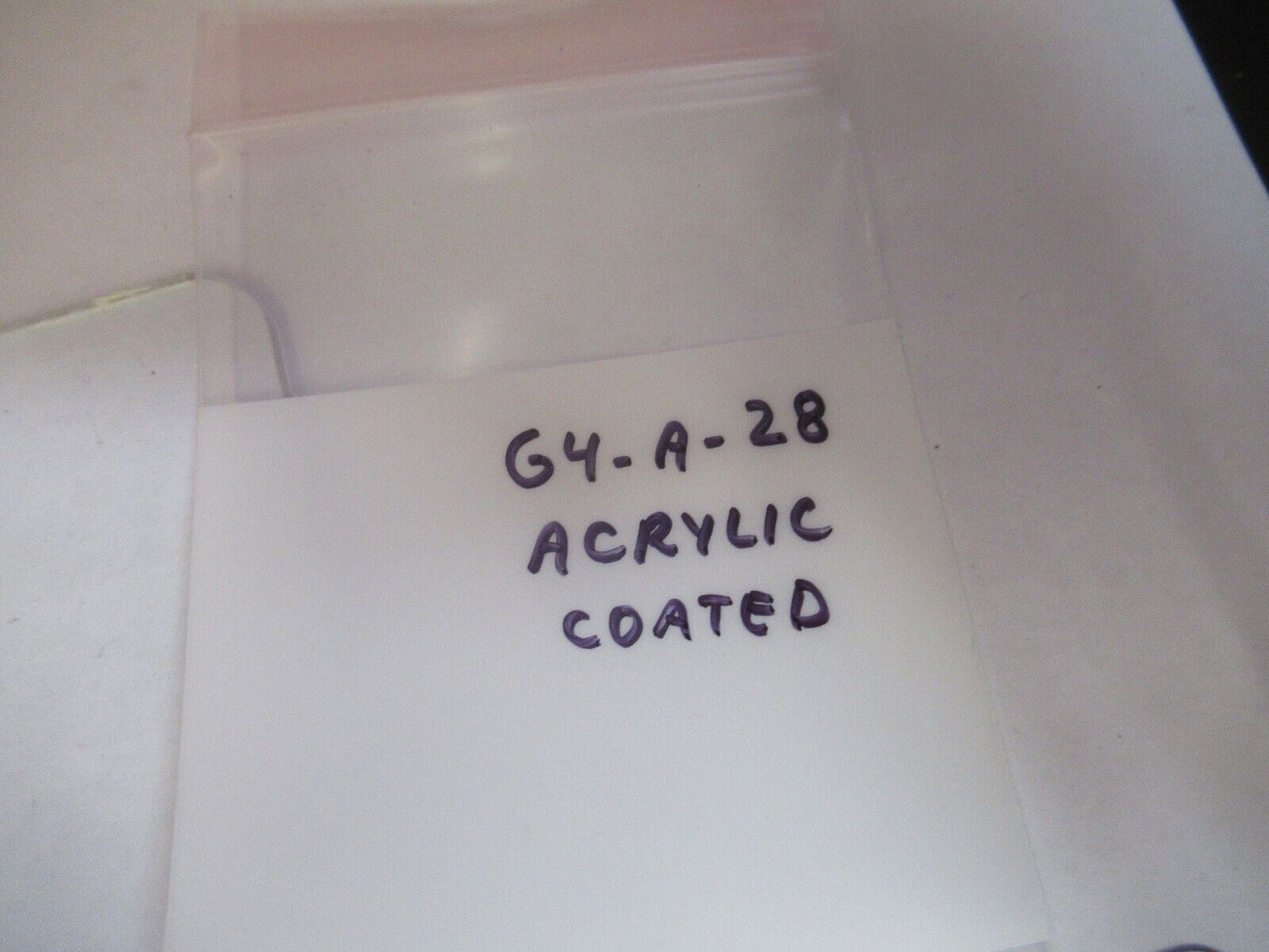 OPTICAL ACRYLIC PLASTIC WINDOW COATED PRO OPTICS AS PICTURED G4-A-28