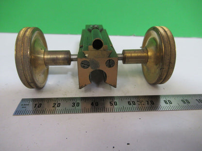 ANTIQUE MICROSCOPE PART LEITZ GERMANY BRASS GROSS STAGE  AS PICTURED &Z9-A-187