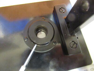 UNITRON JAPAN STAGE TABLE + IRIS DIAPHRAGM MICROSCOPE PART AS PICTURED &4B-FT-09