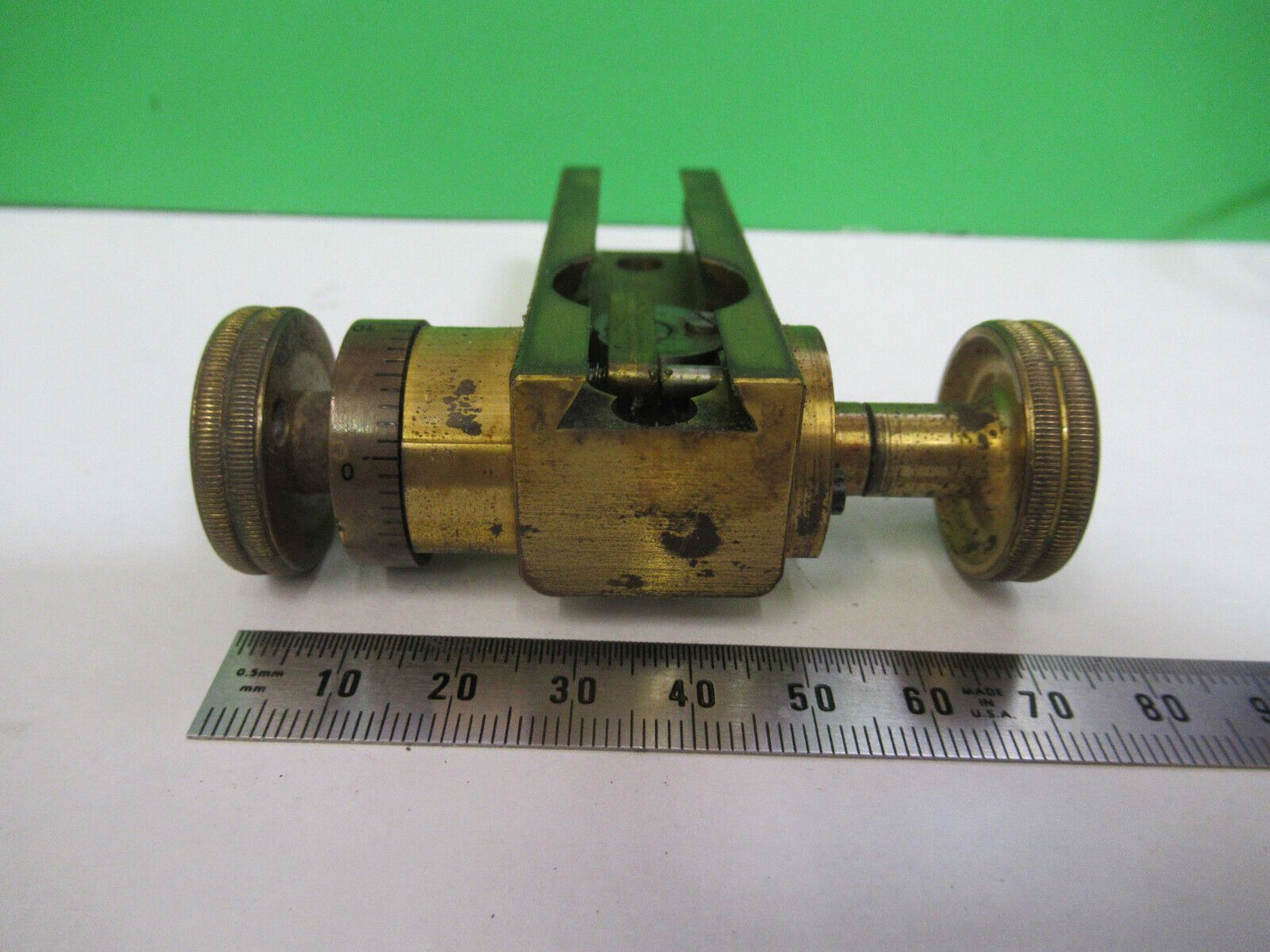 ANTIQUE ERNST LEITZ GERMANY BRASS STAGE MICROSCOPE PART AS PICTURED &R4-A-07