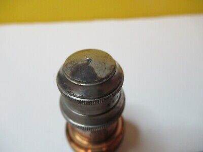 ANTIQUE OBJECTIVE BRASS LEITZ 1/12 OPTICS MICROSCOPE PART AS PICTURED &14-C-26