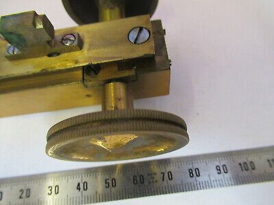 ANTIQUE BAUSCH LOMB BRASS STAGE 1,800's  MICROSCOPE PART AS PICTURED &P8-A-54