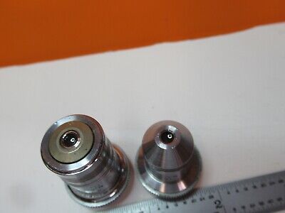 PAIR SPENCER OBJECTIVE LENS 43X 10X OPTICS for MICROSCOPE AS PICTURED &16-C-35