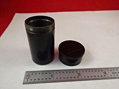 EMPTY ANTIQUE MICROSCOPE OBJECTIVE CONTAINER R. FUESS BERLIN 1/12 AS IS #Q5-A-05