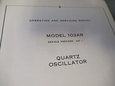 VINTAGE MANUAL HP 103AR QUARTZ OSCILLATOR FREQUENCY STANDARD 1961 AS PICTURED