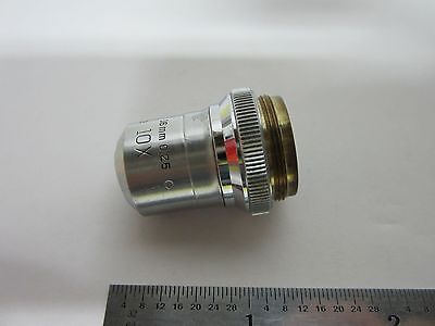 MICROSCOPE VINTAGE PART OPTICAL OBJECTIVE BAUSCH LOMB 10X OPTICS AS IS BIN#E2-11