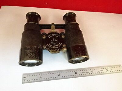 OPTISCHE VINTAGE ANTIQUE WOLLENSAK BINOCULAR BIASCOPE OPTICS AS IS B#U2-C-19