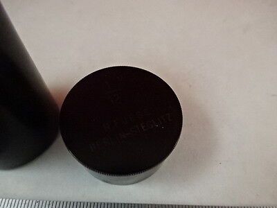 EMPTY ANTIQUE MICROSCOPE OBJECTIVE CONTAINER R. FUESS BERLIN 1/12 AS IS #Q5-A-05