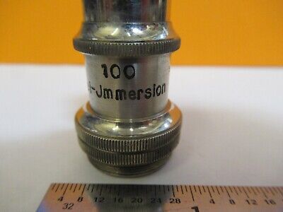 ANTIQUE BRASS 100X OBJECTIVE MICROSCOPE PART AS PICTURED &7B-B-13