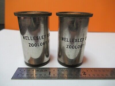 LOT ANTIQUE "3" BAUSCH LOMB EYEPIECES OPTIC MICROSCOPE PART AS PICTURED &G1-A-55