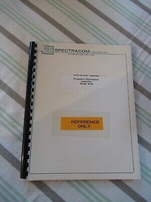 COLLECTABLE RARE SPECTRACOM 8140 FREQUENCY DIST MANUAL 1989 &BIBLI