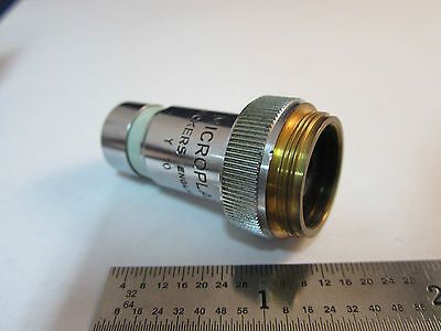 VICKERS ENGLAND UK MICROSCOPE OBJECTIVE 10X OPTICS PART BIN#20 ii