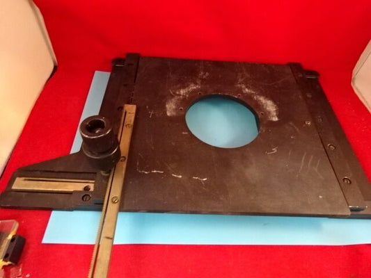 LEITZ GERMANY STAGE TABLE MICROMETER [rough] MICROSCOPE PART OPTICS &TC-4-C