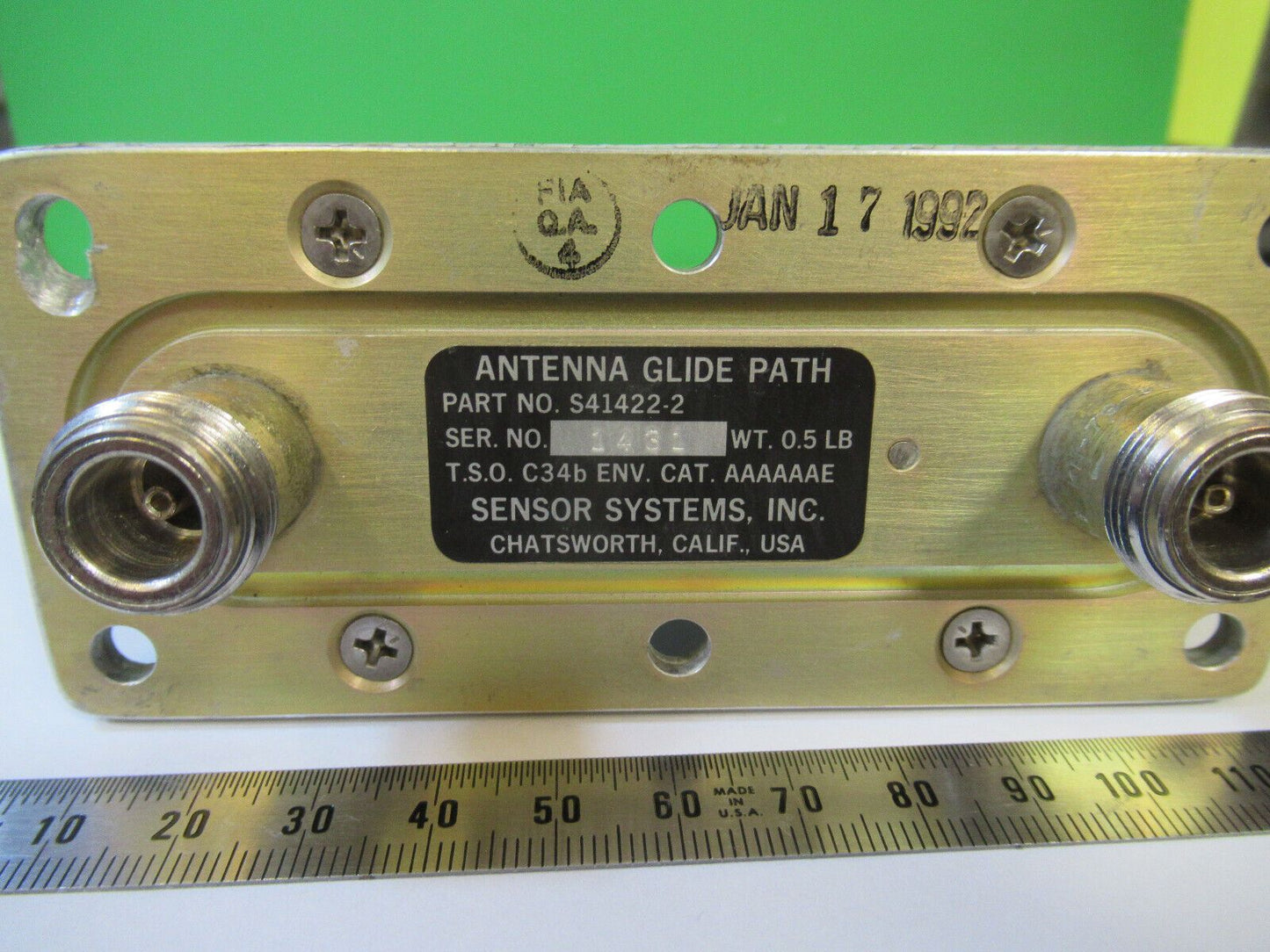 AIRCRAFT ANTENNA GLIDE PATH S41422-2 SENSOR SYSTEMS  #22-a-23