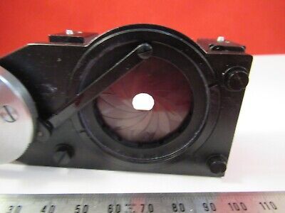 ZEISS POLMI GERMANY IRIS DIAPHRAGM ASSEMBLY OPTICS MICROSCOPE AS PIC &12-A-69