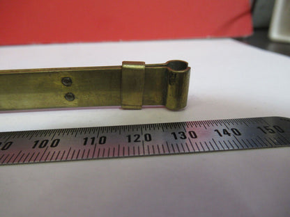 ANTIQUE BRASS UK BECK METAL HOLDER MICROSCOPE PART AS PICTURED F8-A-69