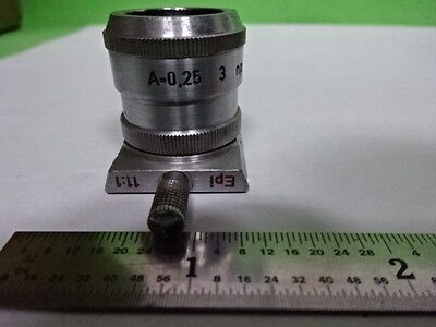 REICHERT AUSTRIA MICROSCOPE OPTICAL PART OBJECTIVE EPI 3 OPTICS AS IS B#AE-06