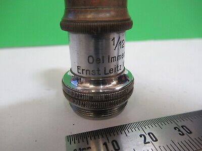 ANTIQUE BRASS ERNST LEITZ OBJECTIVE MICROSCOPE PART OPTICS AS PICTURED &z9-a-101