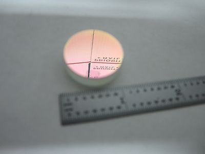 OPTICAL DICHROIC ROUND MIRROR [dot on back side] LASER OPTICS AS IS BIN#R8-31