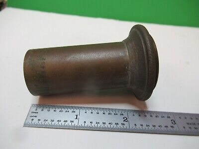 ANTIQUE BRASS BAUSCH LOMB TUBUS MICROSCOPE PART AS PICTURED &17-A-24