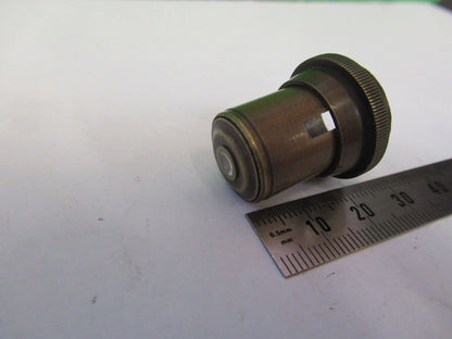 FOR PARTS ENGLAND BRASS OBJECTIVE LENS MICROSCOPE PART AS PICTURED &Z6-A-89