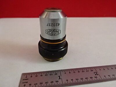 FOR PARTS MICROSCOPE PART OLYMPUS OBJECTIVE M10 scratch OPTICS AS IS BIN#S4-A-05