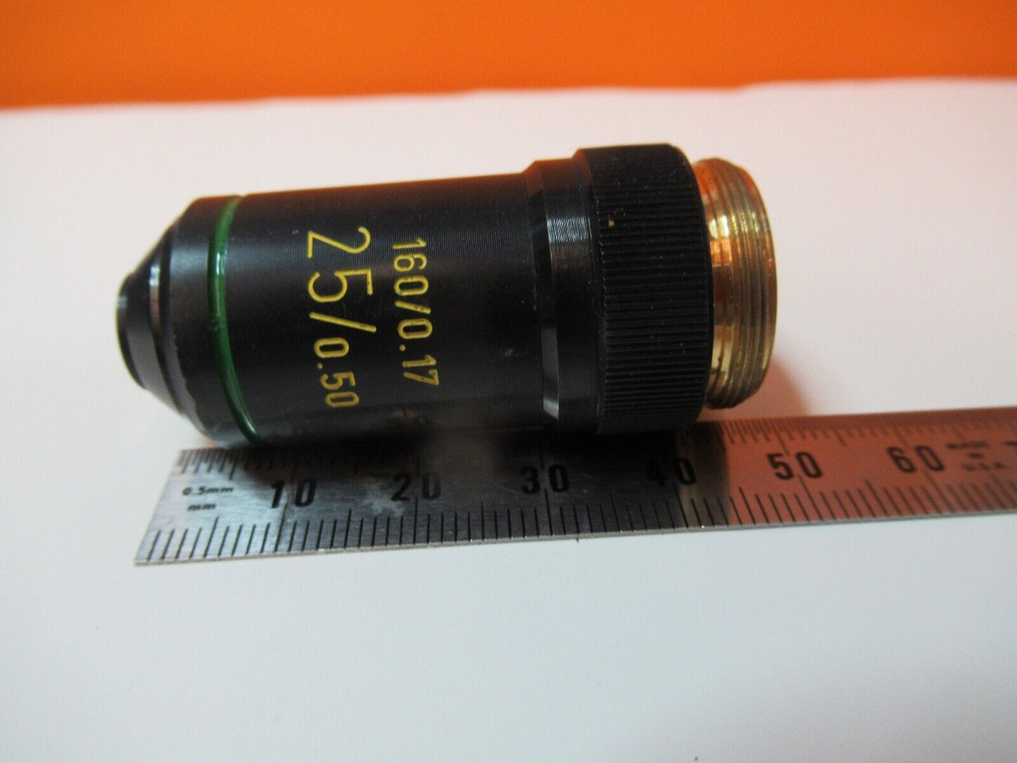 MELLES GRIOT OBJECTIVE 25X /160 MICROSCOPE PART OPTICS AS PICTURED &14-B-65