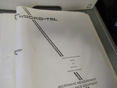 VINTAGE HANDBUCH MICROTEL MSR-904A MIKROWELLENEMPFÄNGER BETRIEBSBEREIT WIE ABGEBILDET &amp;BLI