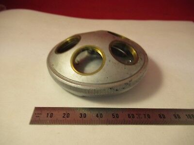 OLYMPUS JAPAN BRASS NOSEPIECE MICROSCOPE PART AS PICTURED #66-A-64