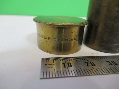 ANTIQUE BRASS BAUSCH LOMB EMPTY CAN OBJECT MICROSCOPE PART AS PICTURED &83-FT-11