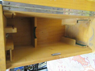 ANTIQUE BECK KASSEL CBS EMPTY WOOD CABINET for MICROSCOPE AS PICTURED &TD-5